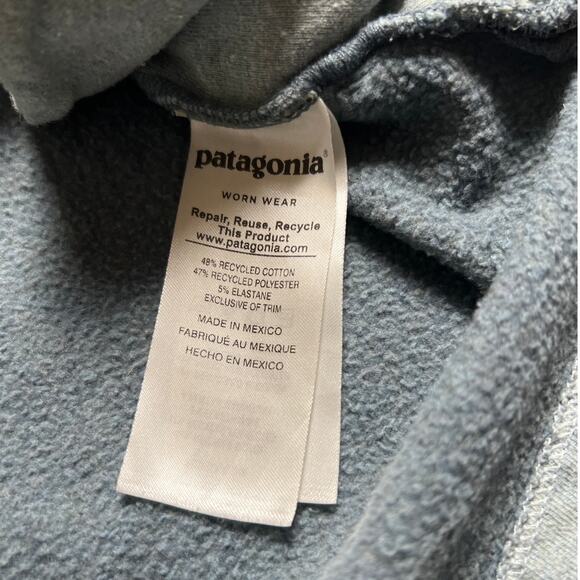 Patagonia Fitz Roy Bear Uprisal Hoody Womens Large Blue Pullover Sweatshirt - Picture 7 of 7